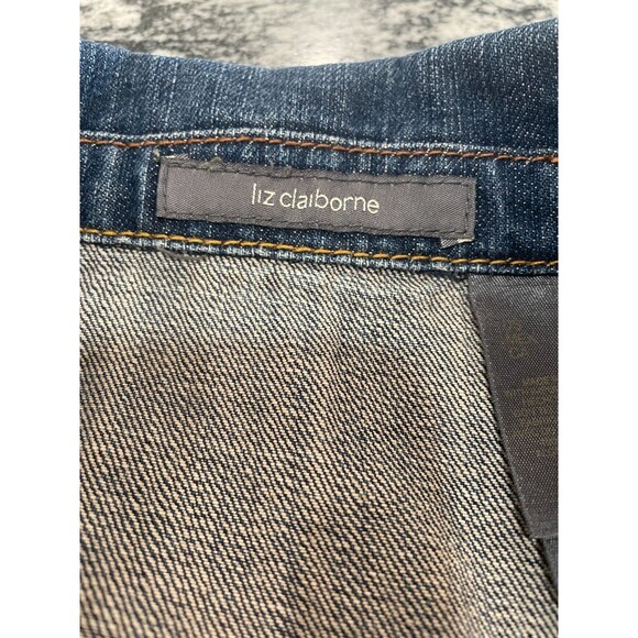 Vintage Denim Jacket Medium VTG Liz Claiborne Jean Jacket VTG Jean Button Down M - Picture 10 of 14
